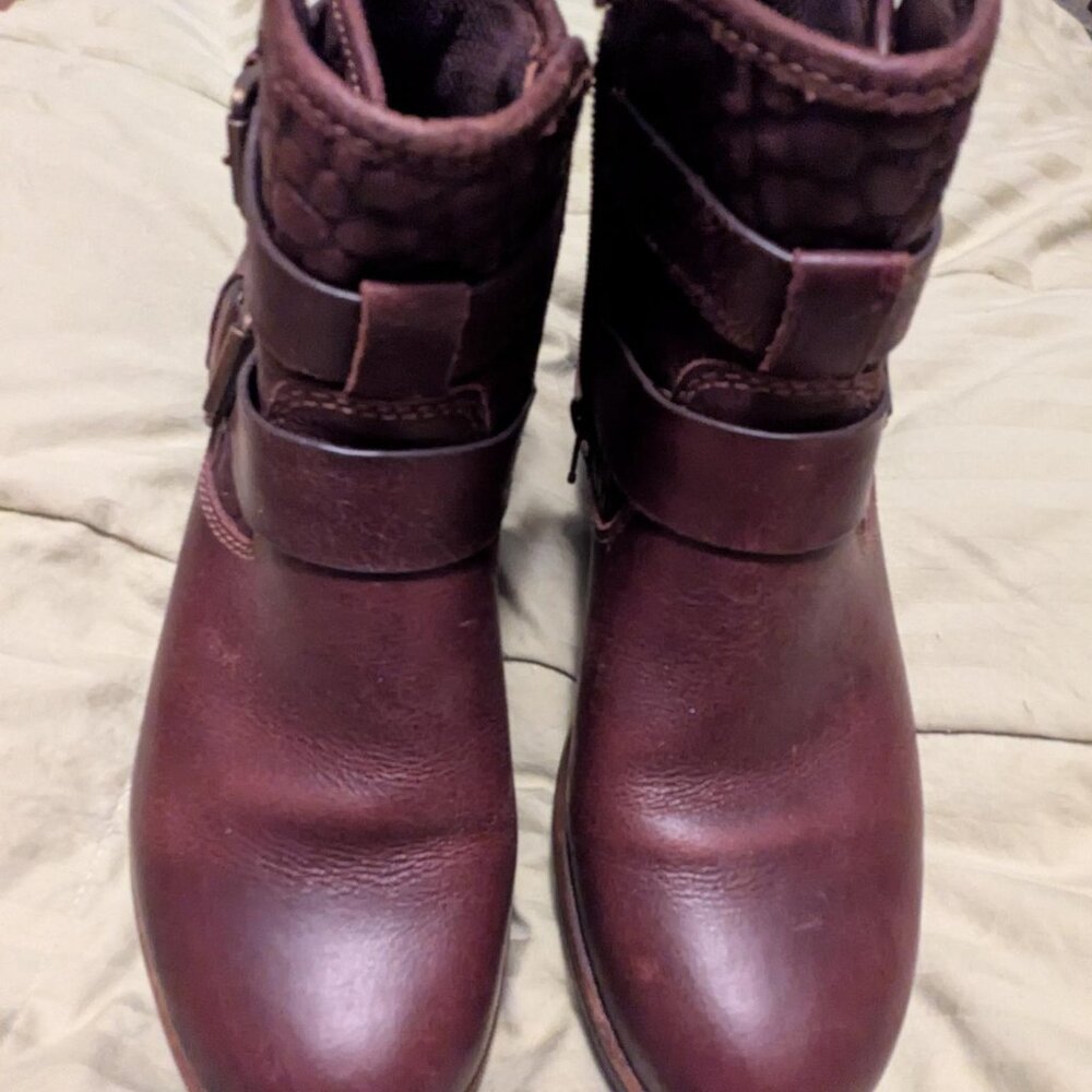 New, without tags, brown ankle boots